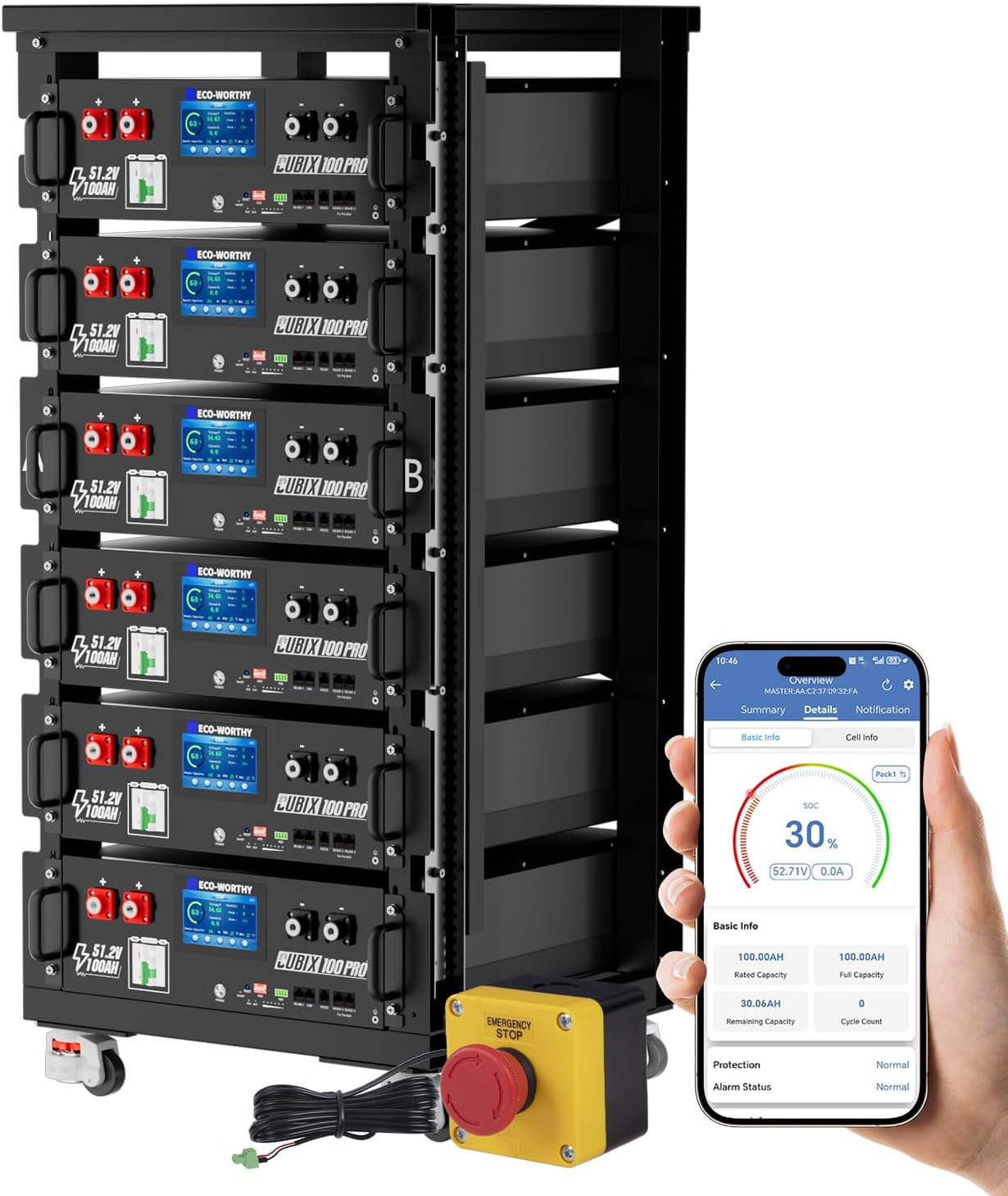 ECO-WORTHY 48V 100Ah Pro review,ECO-WORTHY server rack battery worth buying,ECO-WORTHY 48V 100Ah Pro vs EG4,ECO-WORTHY low temp charging pros cons,best LiFePO4 server rack battery,ECO-WORTHY Pro battery Bluetooth WiFi - detailed features and technical specifications