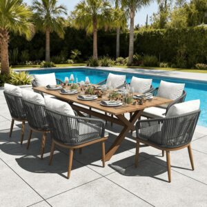Image 1 of LayinSun 9 piece outdoor dining set review