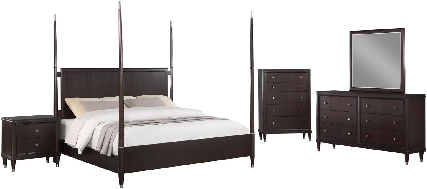 Niguel Brown 5-Piece Poster Bedroom Set review,Niguel Brown bedroom set review and rating,is Niguel Brown poster bedroom set worth buying,Niguel Brown bedroom set review pros cons,Niguel Brown poster bedroom set honest opinion,Generic Niguel Brown bedroom set review verdict - detailed features and technical specifications