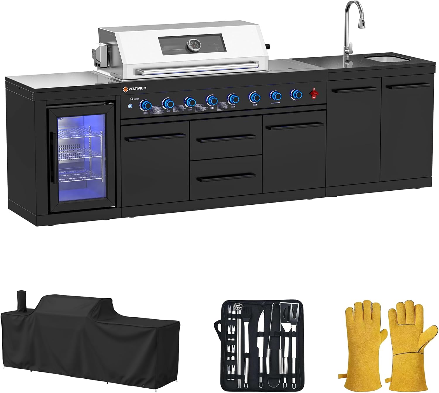 VESTIVIUM outdoor kitchen review,best all-in-one outdoor kitchen,VESTIVIUM modular grill station pros cons,should I buy Vestivium outdoor kitchen,VESTIVIUM vs alternative outdoor kitchen,VESTIVIUM outdoor kitchen worth buying - detailed features and technical specifications