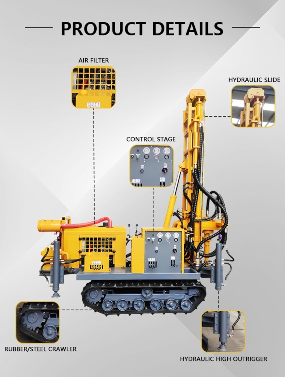 hydraulic dual power drilling rig,water air drilling rig pros cons,agricultural well drilling equipment,geothermal borehole rig customizable,should I buy a tracked drilling rig,best hydraulic water well drilling machine unboxing and complete package contents